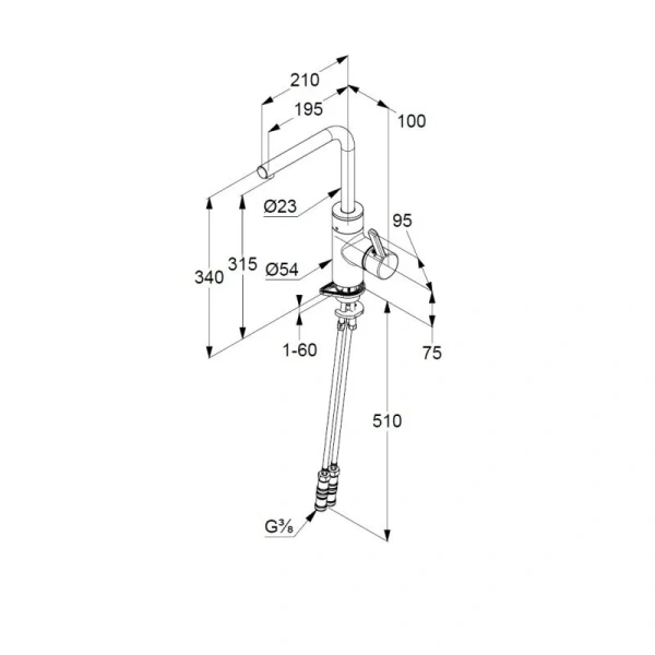 Смеситель для кухни Kludi E-GO 42200 электронный Hanex