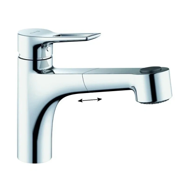 Смеситель для кухни Kludi Mix выдвижной излив 329410562 Hanex