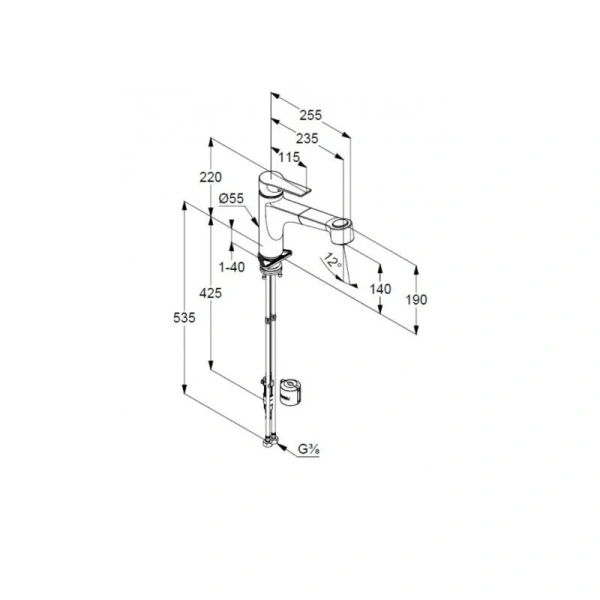 Смеситель для кухни Kludi Mix выдвижной излив 329410562 Hanex