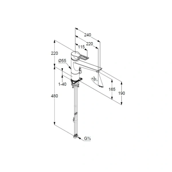 Смеситель для кухни Kludi Mix для безнапорных водонагревателей 329070562 Hanex