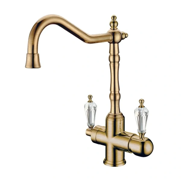 Смеситель для питьевой воды Boheme Kitchen бронза ручка Swarovski 111-SW Hanex