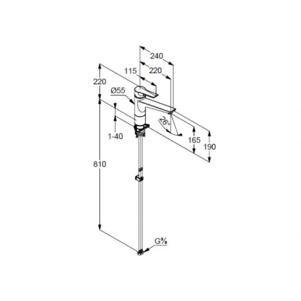 Смеситель для кухни Kludi Mix байонетное крепление 329340575 Hanex