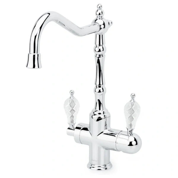 Смеситель для питьевой воды Boheme Kitchen хром ручка хрусталь 113-CRST Hanex