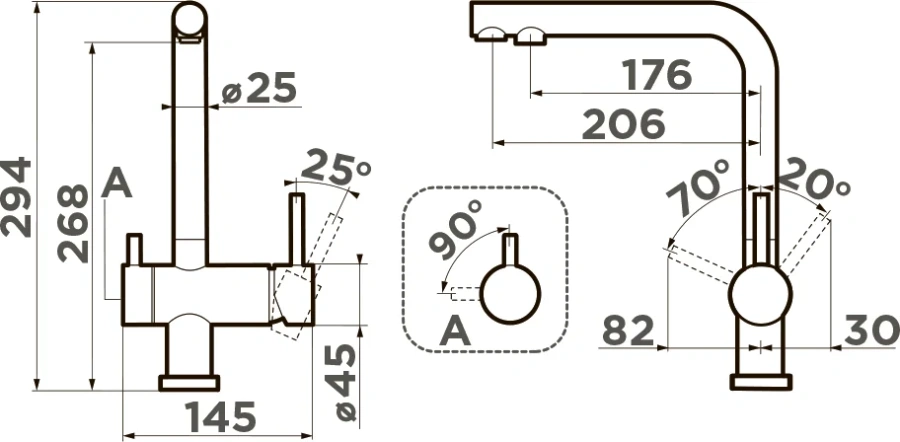 Смеситель для питьевой воды Omoikiri Nagano RG-LG светлое золото/royal green 4994432 Hanex