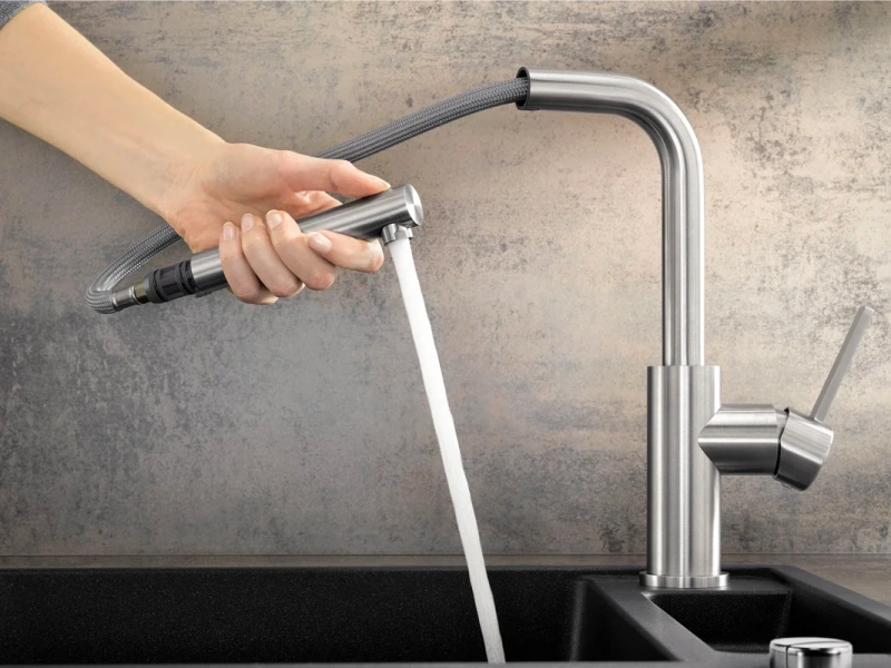 Смеситель для кухни Blanco Lanora-S нержавеющая сталь 523123 Hanex