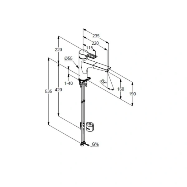 Смеситель для кухни Kludi Mix хром 329430562 Hanex