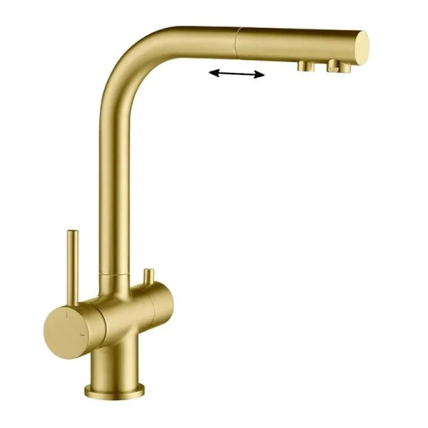 Смеситель для питьевой воды Timo Saona золото матовое 2356/17FL Hanex