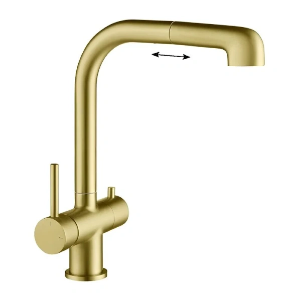 Смеситель для питьевой воды Timo Saona золото матовое 2346/17FL Hanex