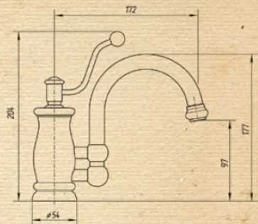 Смеситель для кухни Migliore Vivaldi 18 с ручной лейкой Hanex