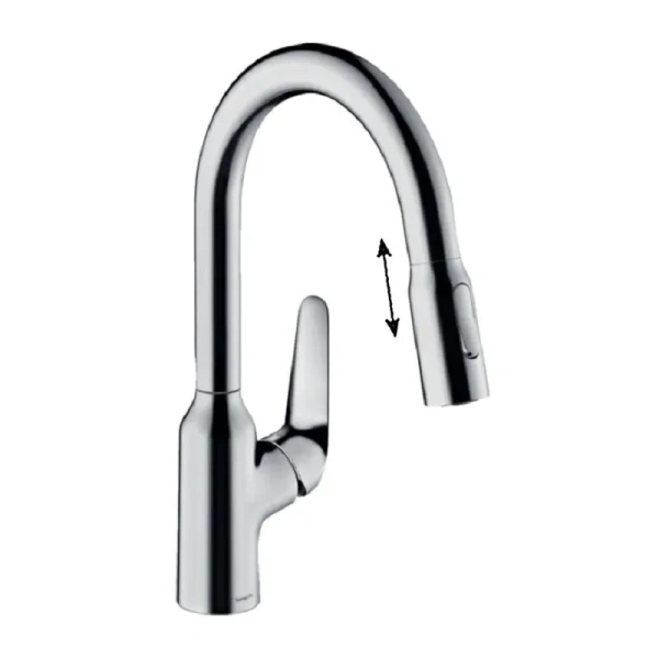 Смеситель для кухни Hansgrohe Focus M42 71801 с вытяжным душем Hanex