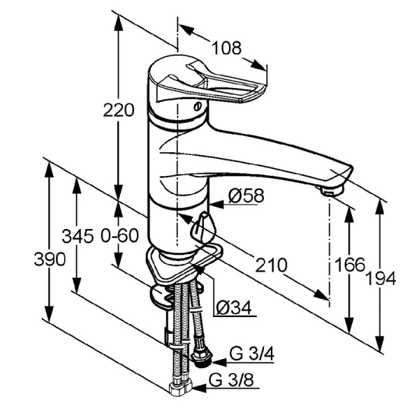 Смеситель для кухни Kludi MX 39906 с переключателем Hanex