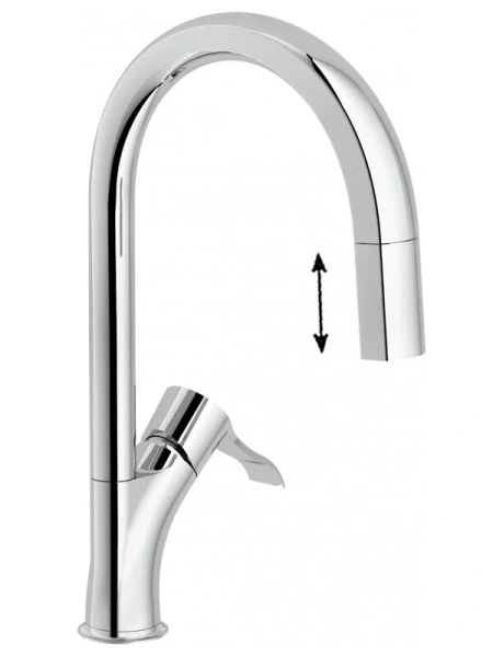 Смеситель для кухни Nobili Sofi с вытяжным изливом SI98127CR Hanex