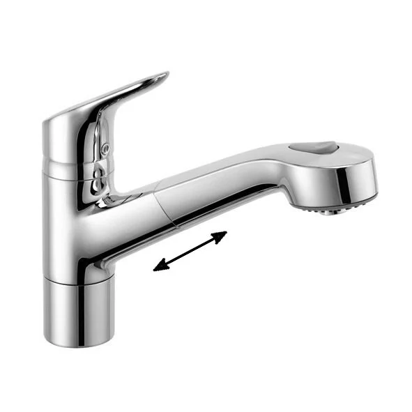 Смеситель для кухни Kludi Objekta с выдвижным изливом 325810575 Hanex