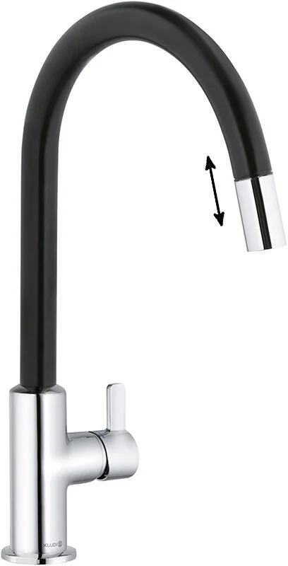 Смеситель для кухни Kludi Bingo Star черный матовый/хром 468518778 Hanex
