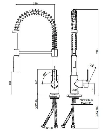 Смеситель для кухни Paffoni Red хром RED179CR Hanex