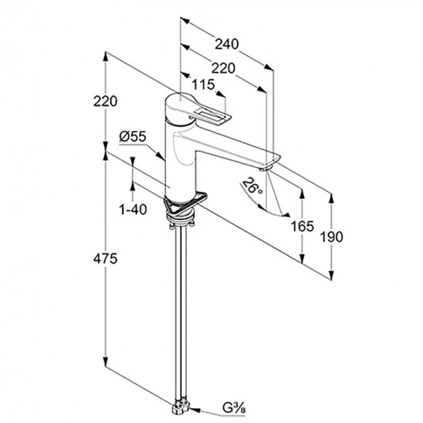 Смеситель для кухни Kludi Mix хром 329040562 Hanex