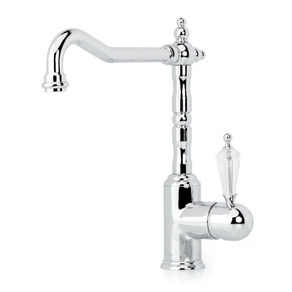 Смеситель для кухни Boheme Kitchen хром ручка Swarovski 103-SW Hanex