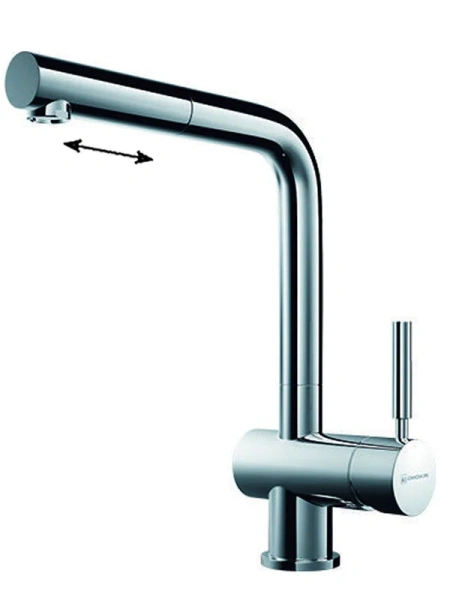 Смеситель для кухни Omoikiri Koriyama-S нержавеющая сталь 4991006 Hanex