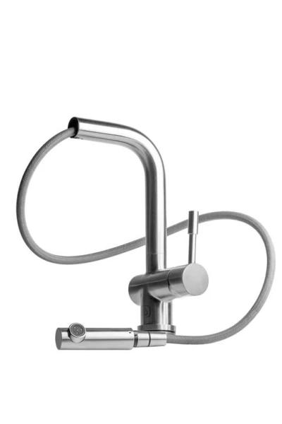 Смеситель для кухни Omoikiri Koriyama-S нержавеющая сталь 4991006 Hanex