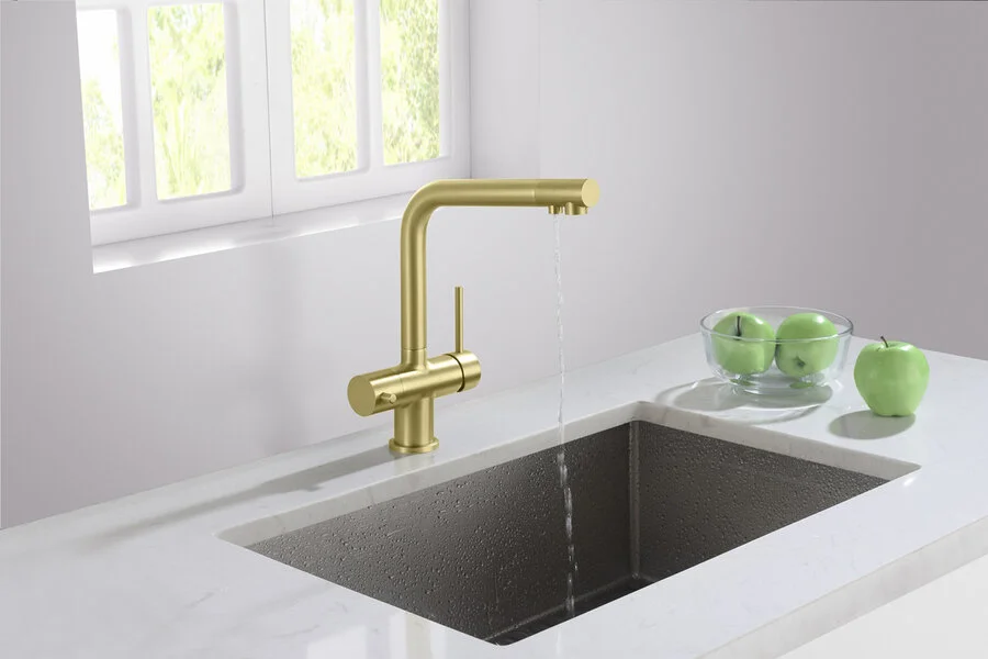 Смеситель для питьевой воды Timo Saona золото матовое 2396/17F Hanex