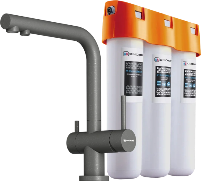 Смеситель для кухни Omoikiri Nagano-PL-P платина 4064.8028P Hanex