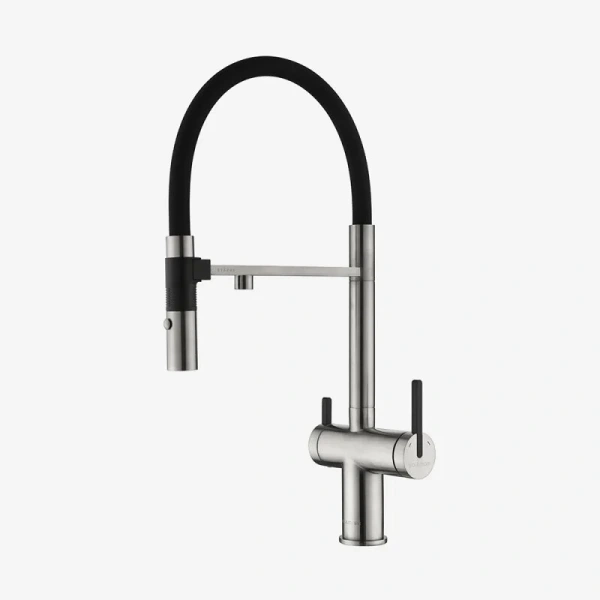 Смеситель для питьевой воды Paulmark Gravity нержавеющая сталь Gr213888-BS Hanex