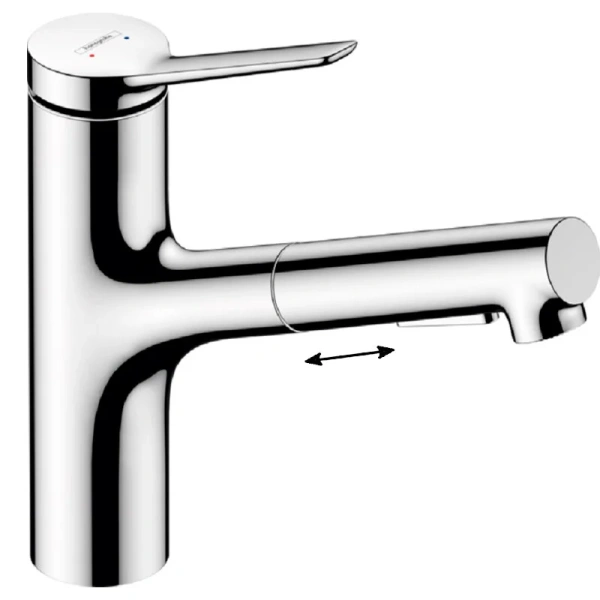 Смеситель для кухни Hansgrohe Zesis M33 74801 с вытяжным душем Hanex