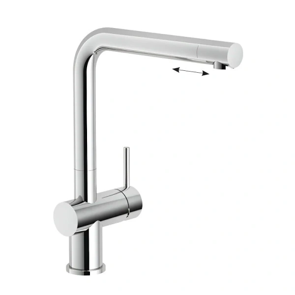 Смеситель для кухни Nobili Live c выдвижным изливом LV00113/70CR Hanex