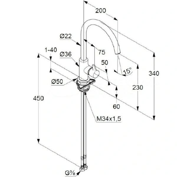 Смеситель для кухни Kludi Bingo Star черный матовый 468033978 Hanex