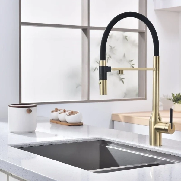 Смеситель для питьевой воды Paulmark Magneto One светлое золото Ma213188-LG Hanex