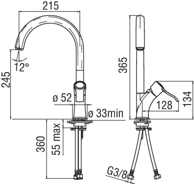 Смеситель для кухни Nobili Sofi хром SI98113CR Hanex