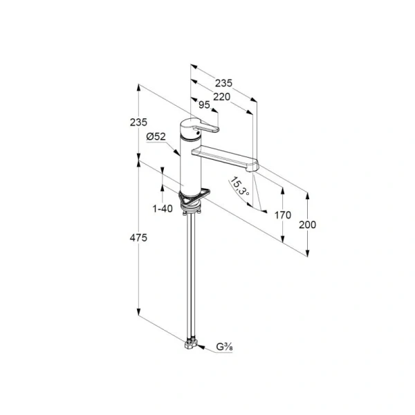 Смеситель для кухни Kludi M2 хром 595750575 Hanex