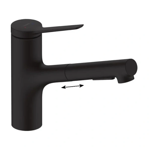Смеситель для кухни Hansgrohe Zesis M33 матовый черный 74803670 Hanex