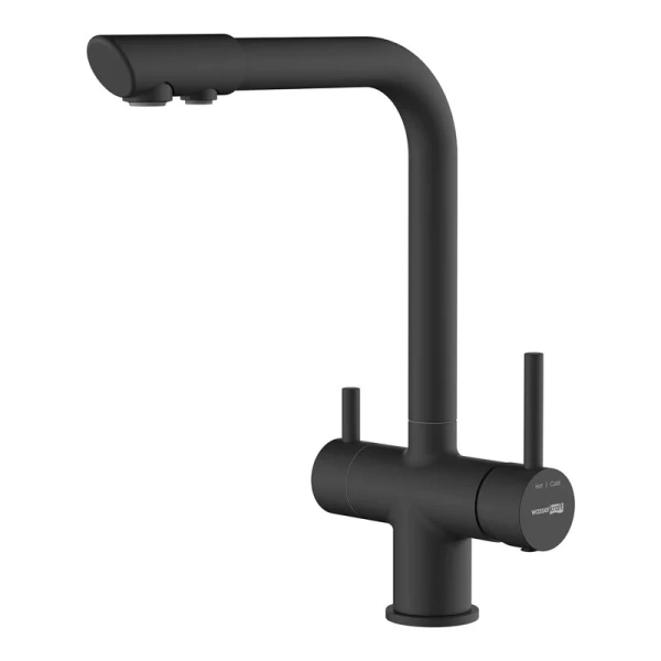 Смеситель для кухни WasserKRAFT черный матовый A8367 Hanex