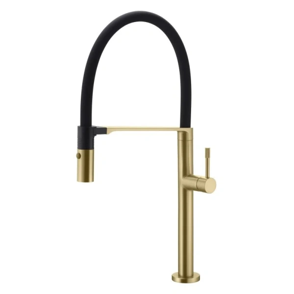 Смеситель для кухни Boheme Uno matt gold 114-MG Hanex