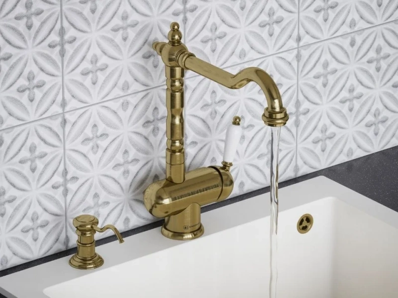 Смеситель для кухни Omoikiri Kyoto 2 Plus-G золото 4994353 Hanex