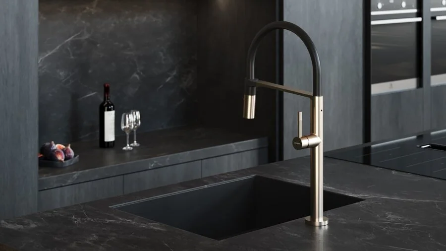 Смеситель для кухни Boheme Uno nikel brush 114-NB Hanex