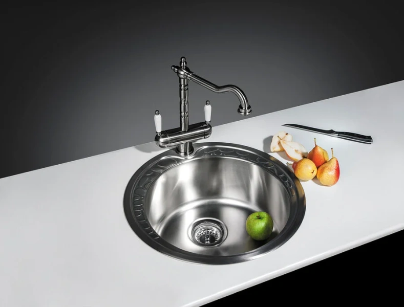 Смеситель для кухни Omoikiri Amagasaki-SI античное серебро 4994045 Hanex