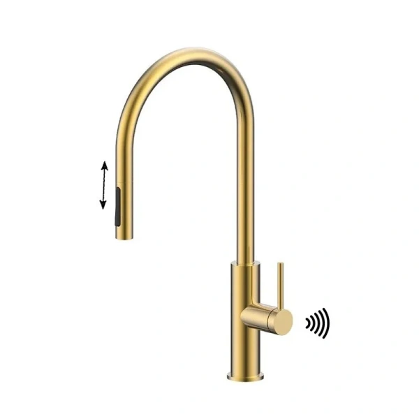 Смеситель для кухни Paulmark Senso светлое брашированное золото Se215180-SBG Hanex