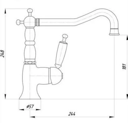 Смеситель для кухни Migliore Oxford тосканская бронза 18214 Hanex