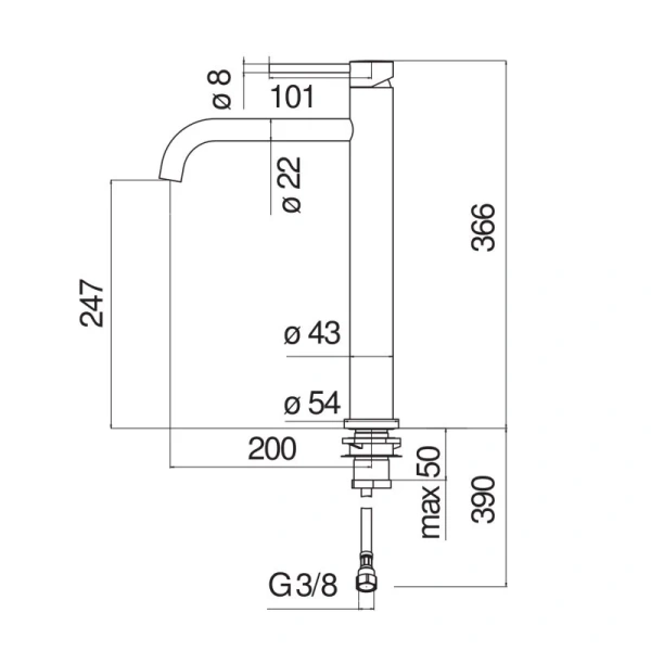 Смеситель для кухни Nobili Live хром LV00713CR Hanex