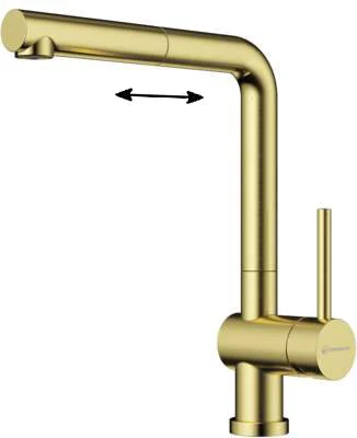 Смеситель для кухни Omoikiri Akashi-S-LG светлое золото 4994263 Hanex