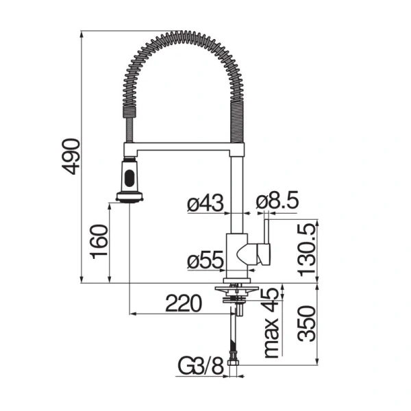 Смеситель для кухни Nobili Live LV00300/3 латунь Hanex
