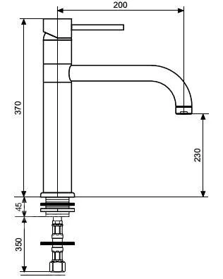 Смеситель для кухни Emmevi Piper 45007Big 45007BIGCR Hanex