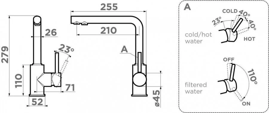 Смеситель для кухни Omoikiri Nakagawa 2 Plus-BN нержавеющая сталь 4994342 Hanex