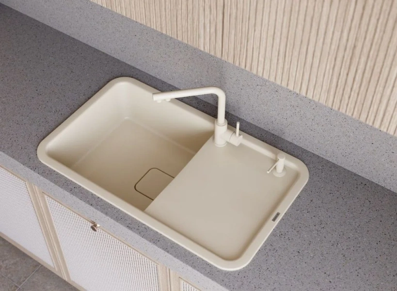 Смеситель для кухни Omoikiri Nakagawa 2 Plus-BE ваниль 4994418 Hanex