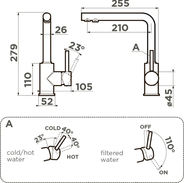 Смеситель для кухни Omoikiri Nakagawa 2 Plus-LG светлое золото 4994482 Hanex