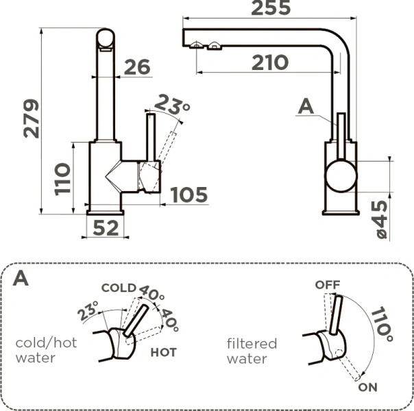 Смеситель для кухни Omoikiri Nakagawa 2 Plus-CA карамель 4994422 Hanex