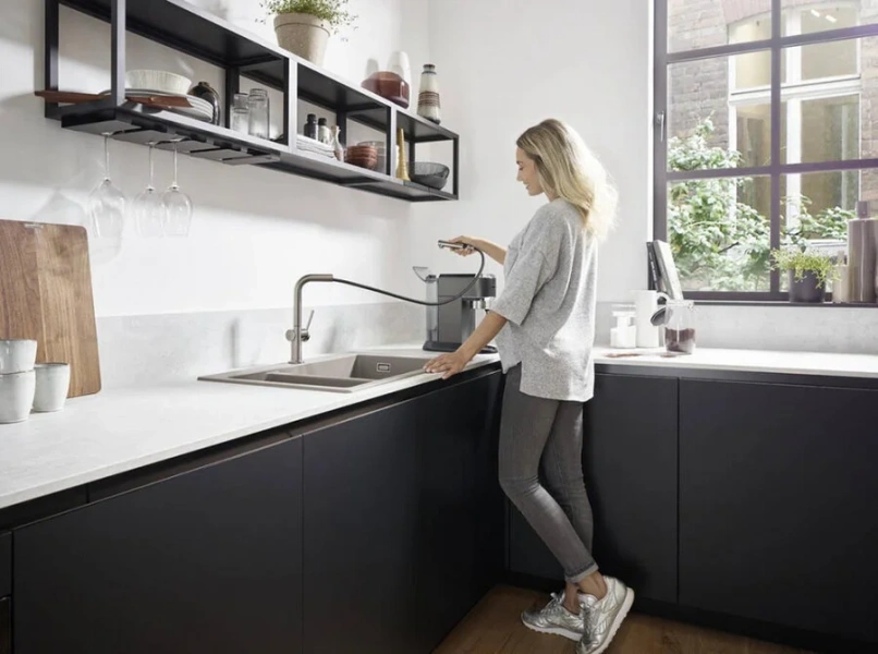 Смеситель для кухни Hansgrohe Talis M54 72808 с вытяжным душем Hanex