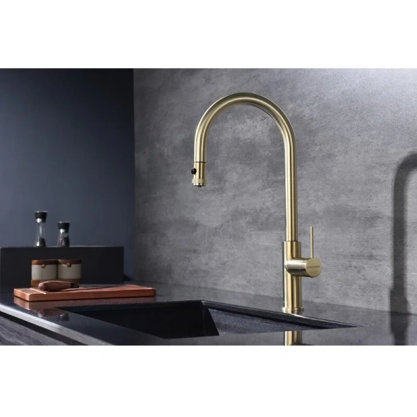 Смеситель для питьевой воды Paulmark Galant cветлое брашированное золото Ga213077-SBG Hanex